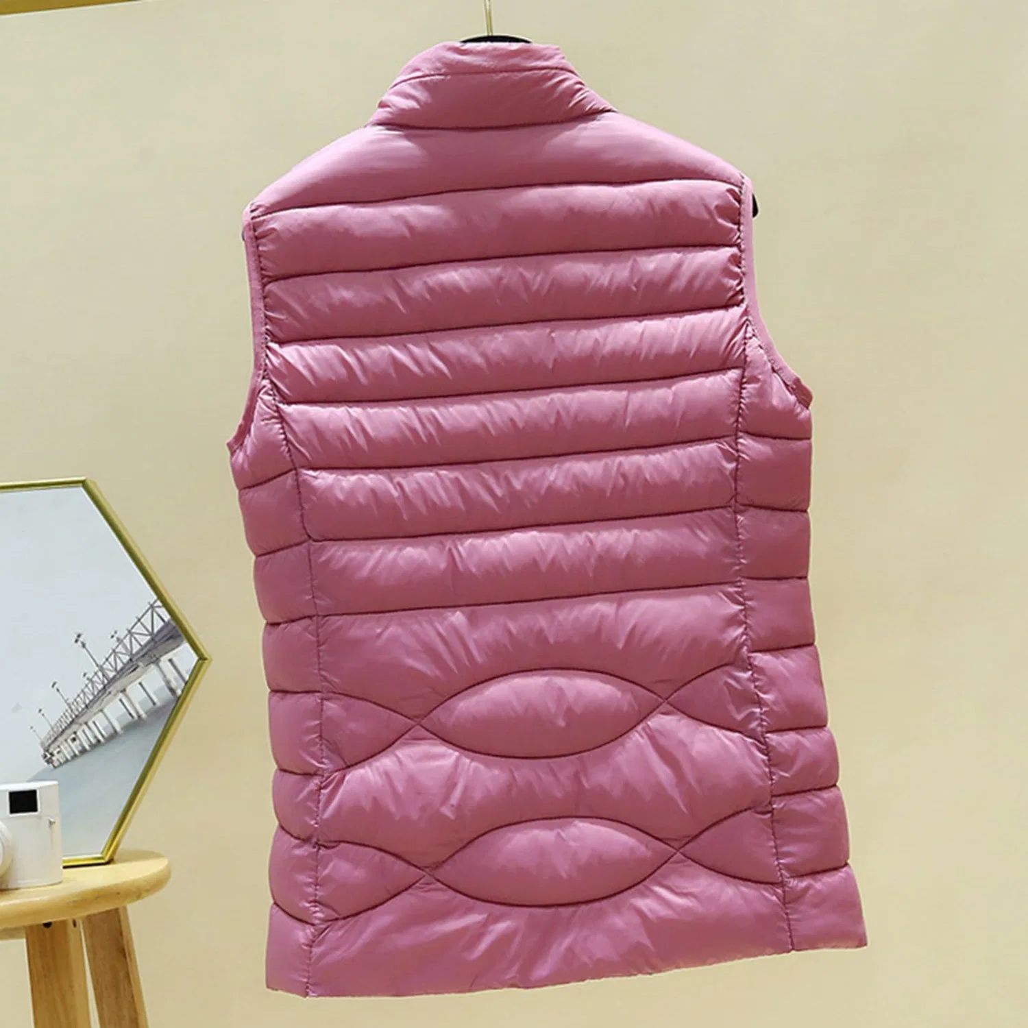 Женский жилет с принтом Jerk Quilts, pink — фото 4