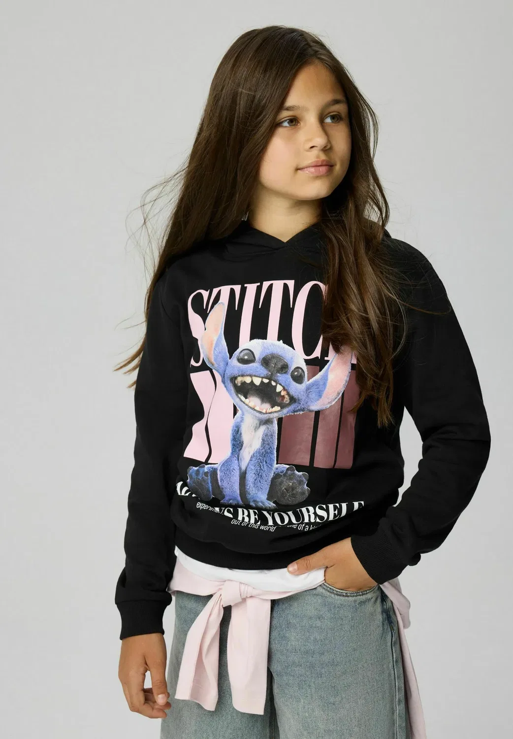 Nkfada Stitch Nreg Sweat Wh bru Wdi - толстовка с капюшоном Name It, Black