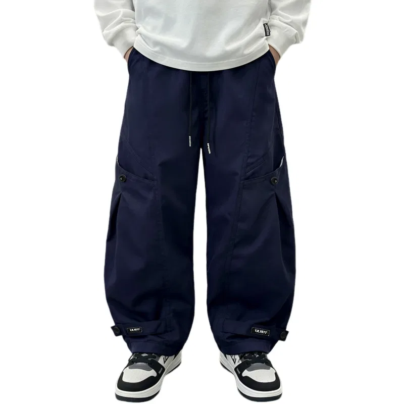 Детские карго-брюки на тонкой стрейч-ткани, Cargo Pants Thin Stretch Sports, YALU — фото 3