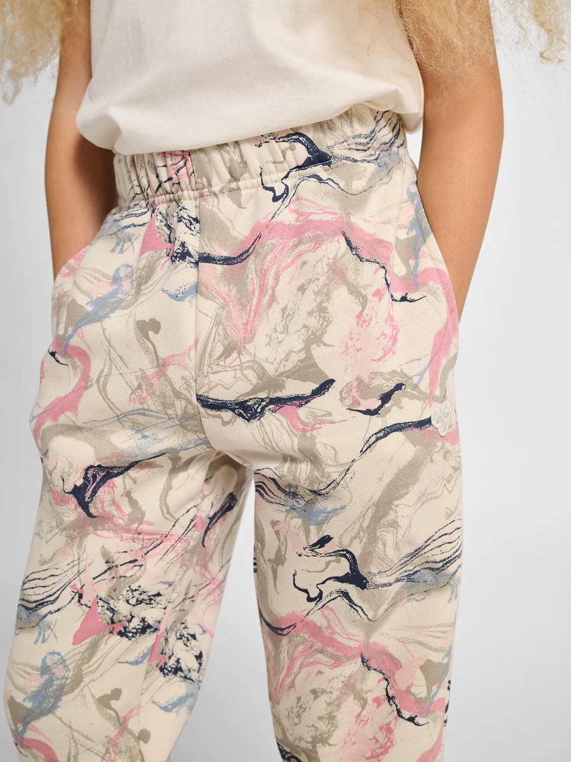 Детские свободные брюки с принтом Hmljr Loose Hummel, Silver Grey — фото 4