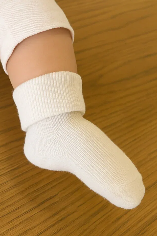 Детские носки для девочек хлопковые набор 3 шт Basics Eray Kids, White-Pink-Cream — фото 3