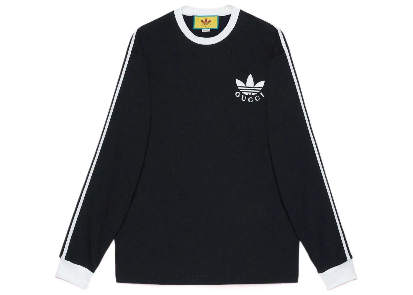 Мужская футболка с длинным рукавом Gucci x Adidas LS T-shirt Gucci, Черный