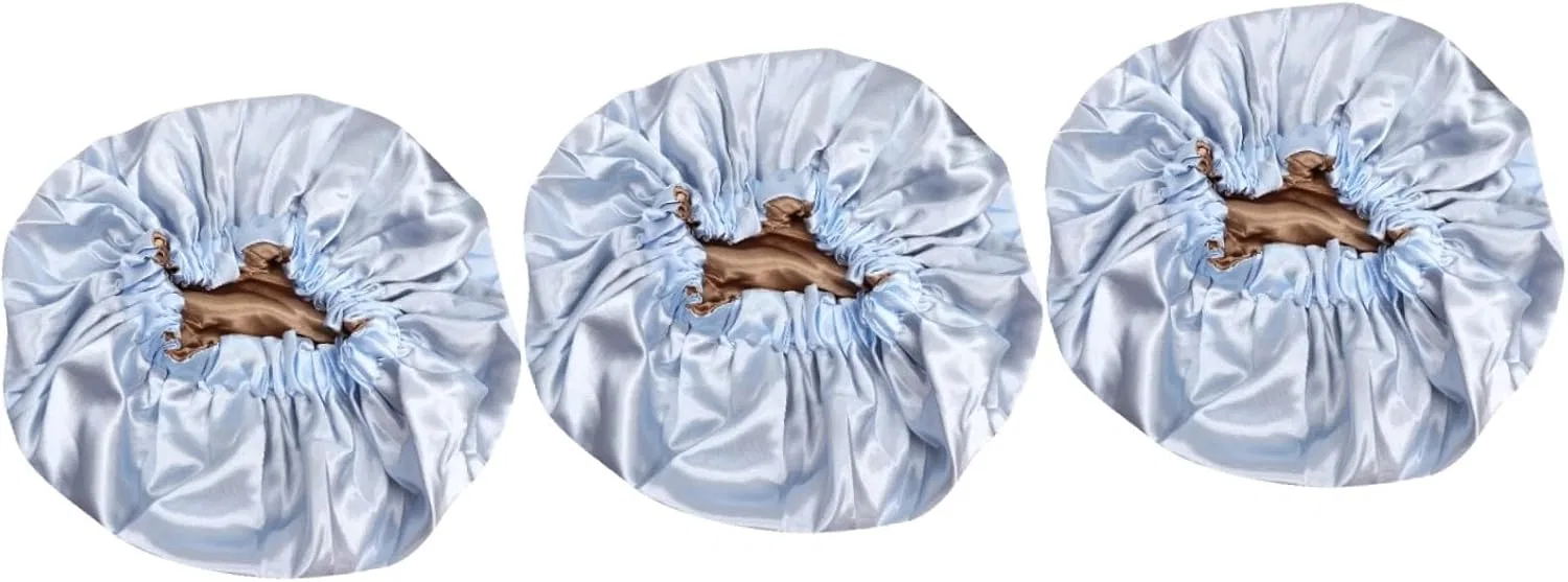 Шапочка для сна Satin Sleep Cap, FRCOLOR, 2 шт, 38x38 см, Sky Blue