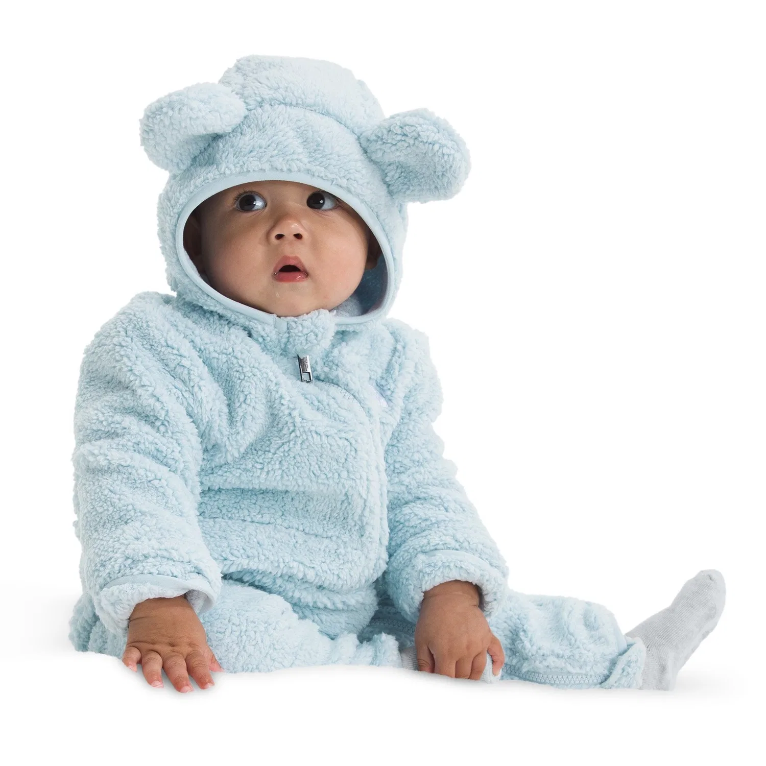 Комбинезон-боди утепленный с капюшоном и медвежьими ушками Baby Campshire One-Piece The North Face, Polar Haze — фото 2