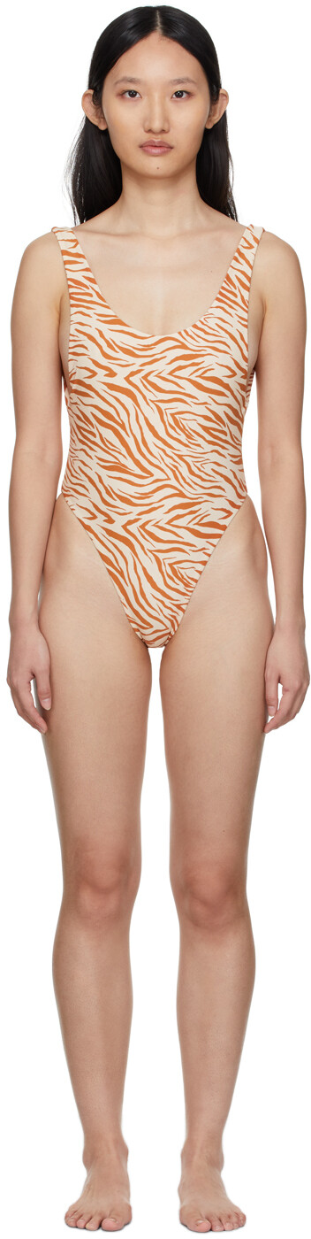 

Бежевый цельный купальник Zebra Funky Reina Olga