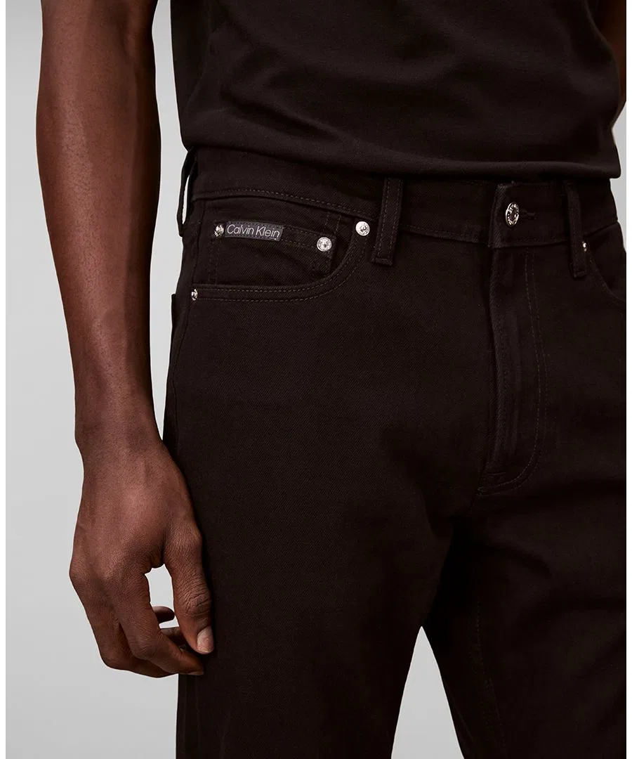 Джинсы слим-фит из стрейч-денима Calvin Klein, Classic Black — фото 4