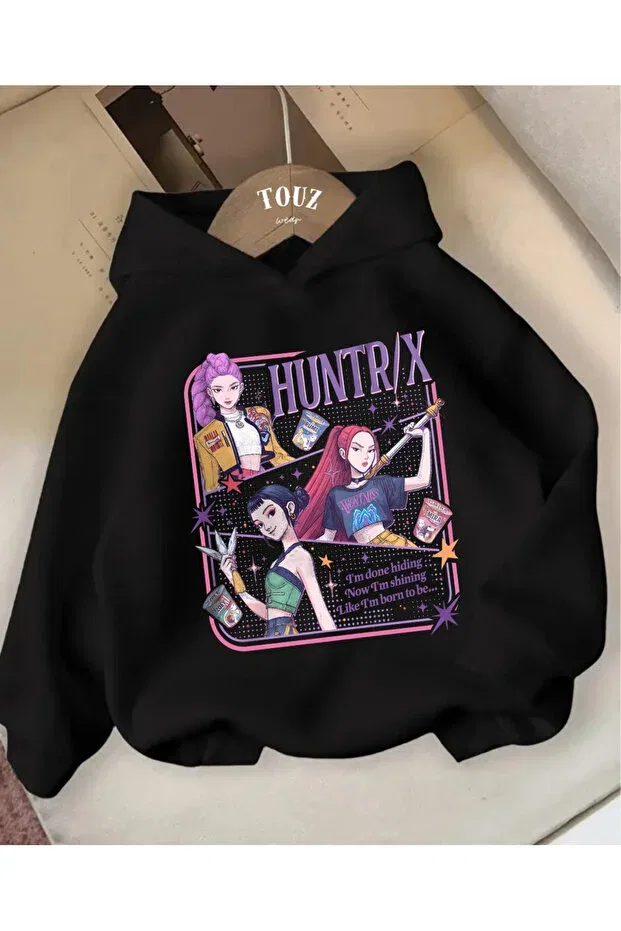 Детское худи для девочек с принтом Young Kpop Demon Hunters 3-Ply Thick Sweet Toum, W4