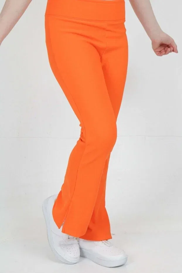 Детские брюки для девочек расклешенные Minah-06050001 Ixoskids Club, Orange