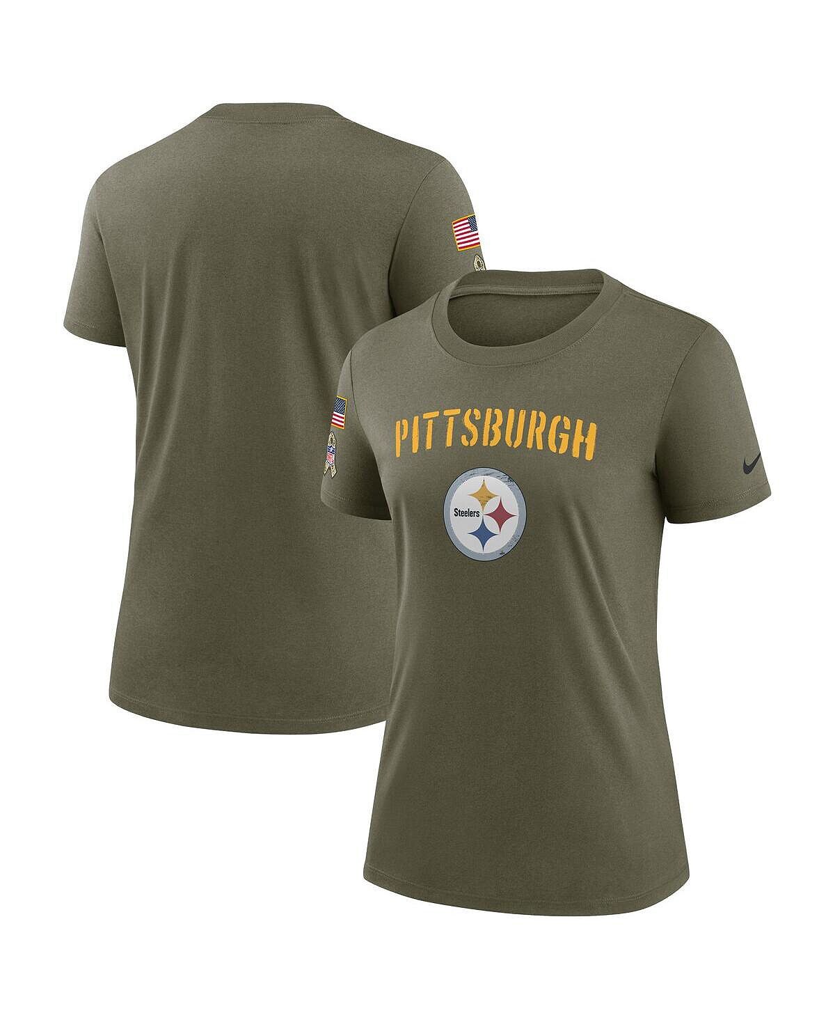 

Женская оливковая футболка pittsburgh steelers 2022 salute to service legend Nike, Зеленый, Женская оливковая футболка pittsburgh steelers 2022 salute to service legend Nike