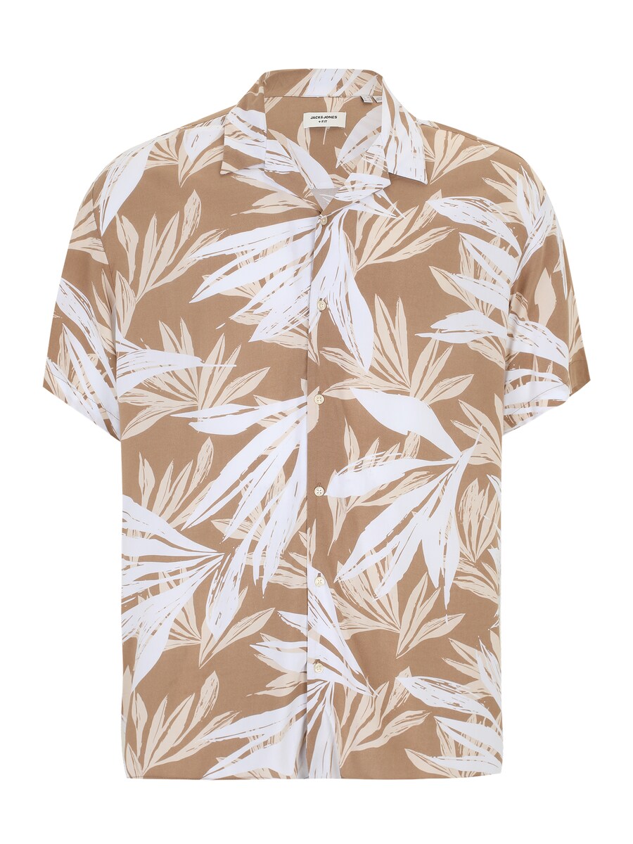 

Рубашка на пуговицах классического кроя Jack & Jones Plus JJEJeff, светло-коричневый