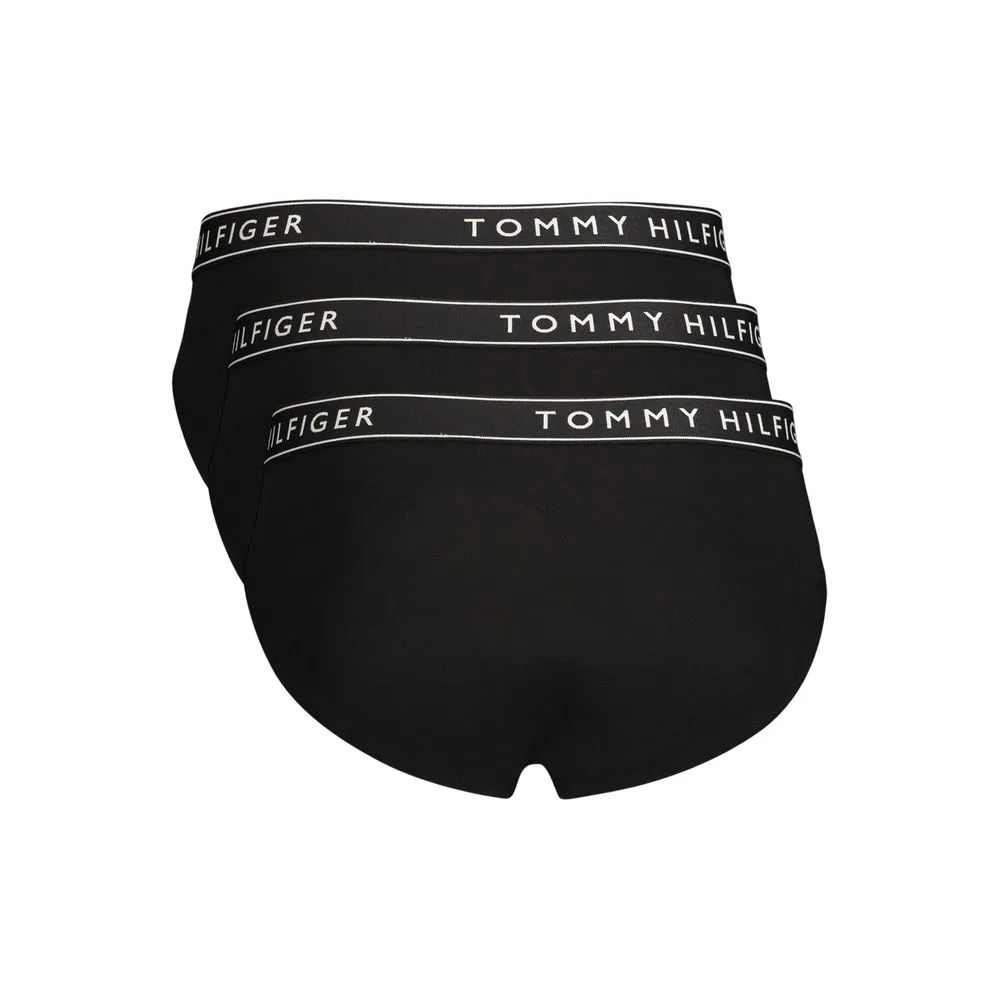 Мужские трусы-слипы хлопковые комплект из 3 шт Tommy Hilfiger, Black — фото 2