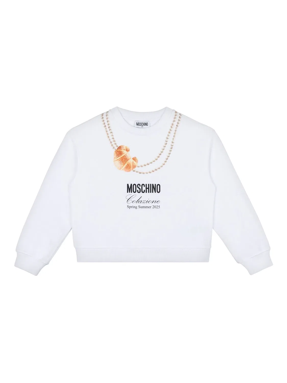 Толстовка с капюшоном для девочек Moschino, белый