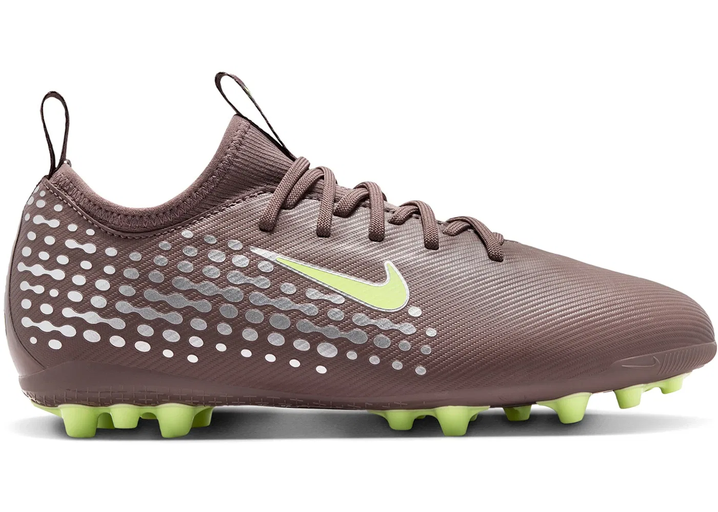 Детские бутсы с коньками AG Kylian Mbappé Nike, Plum Eclipse/Metallic Silver