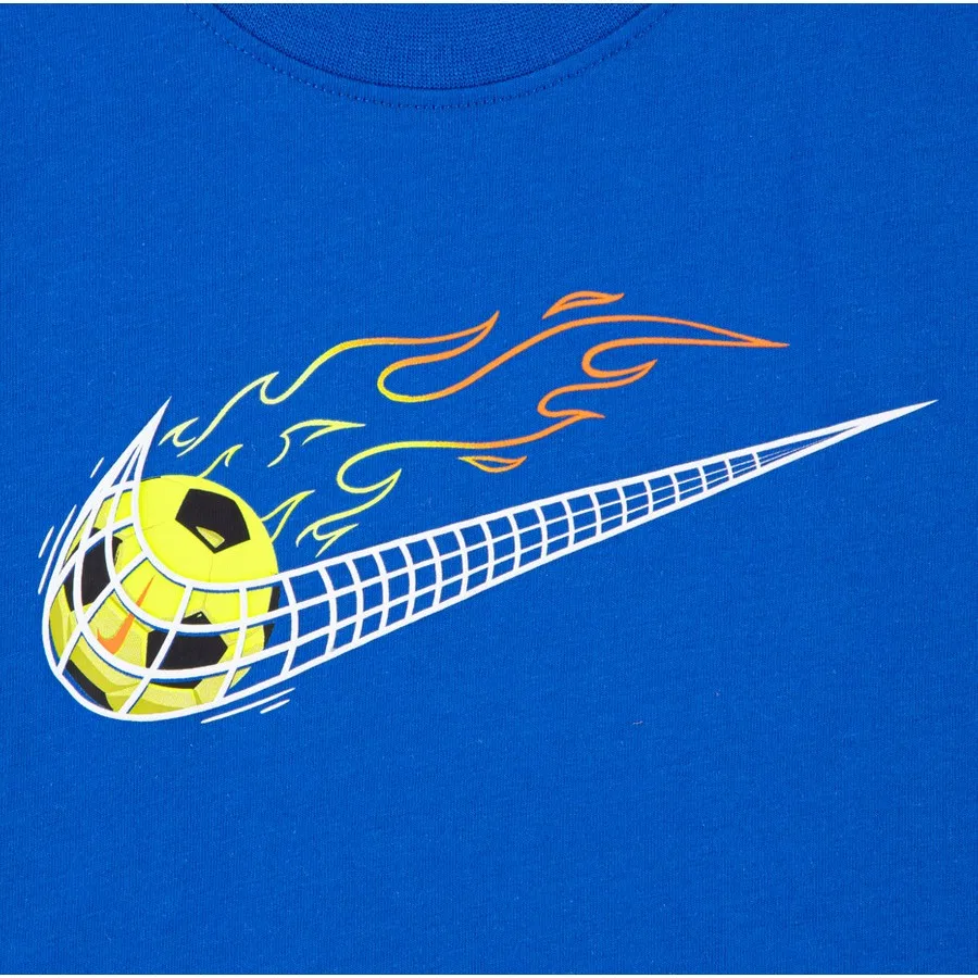 Детская футболка с принтом Nike Soccer Swoosh, Nike, Голубой — фото 2
