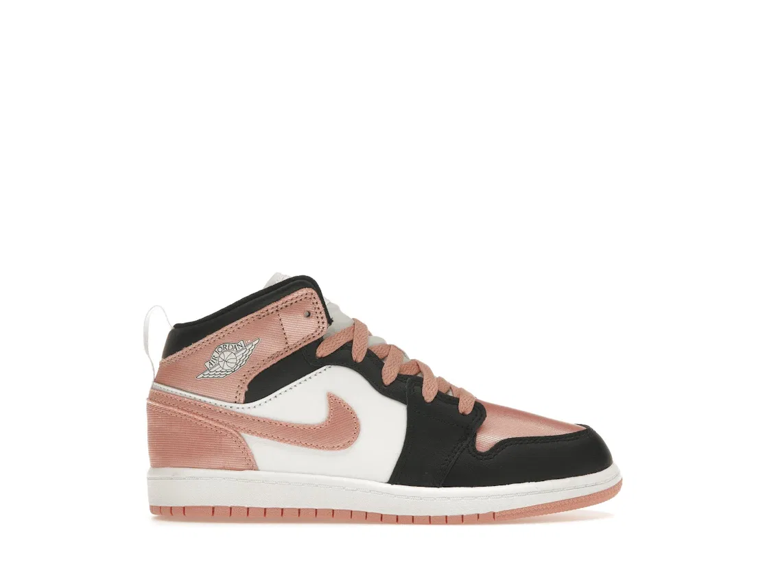 Детские кроссовки Lifestyle с принтом Jordan 1 Mid Jordan, White/Black/Light Madder Root