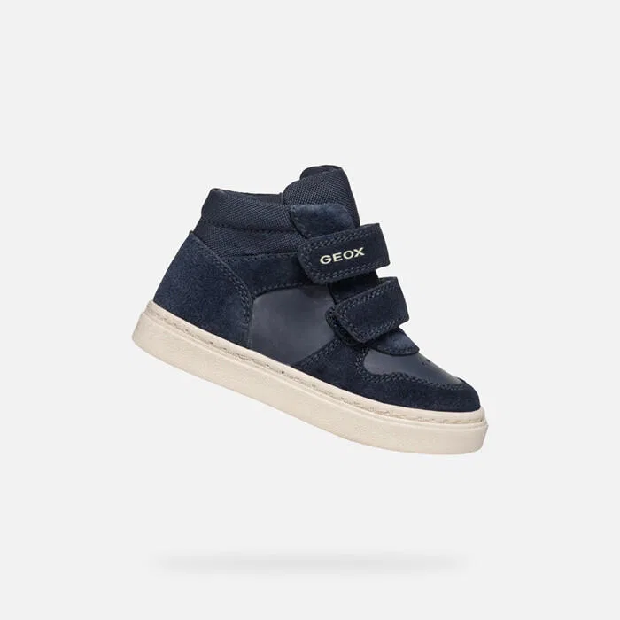 Детские кроссовки для мальчиков с липучкой Geox Nashik, Blau Navyblau