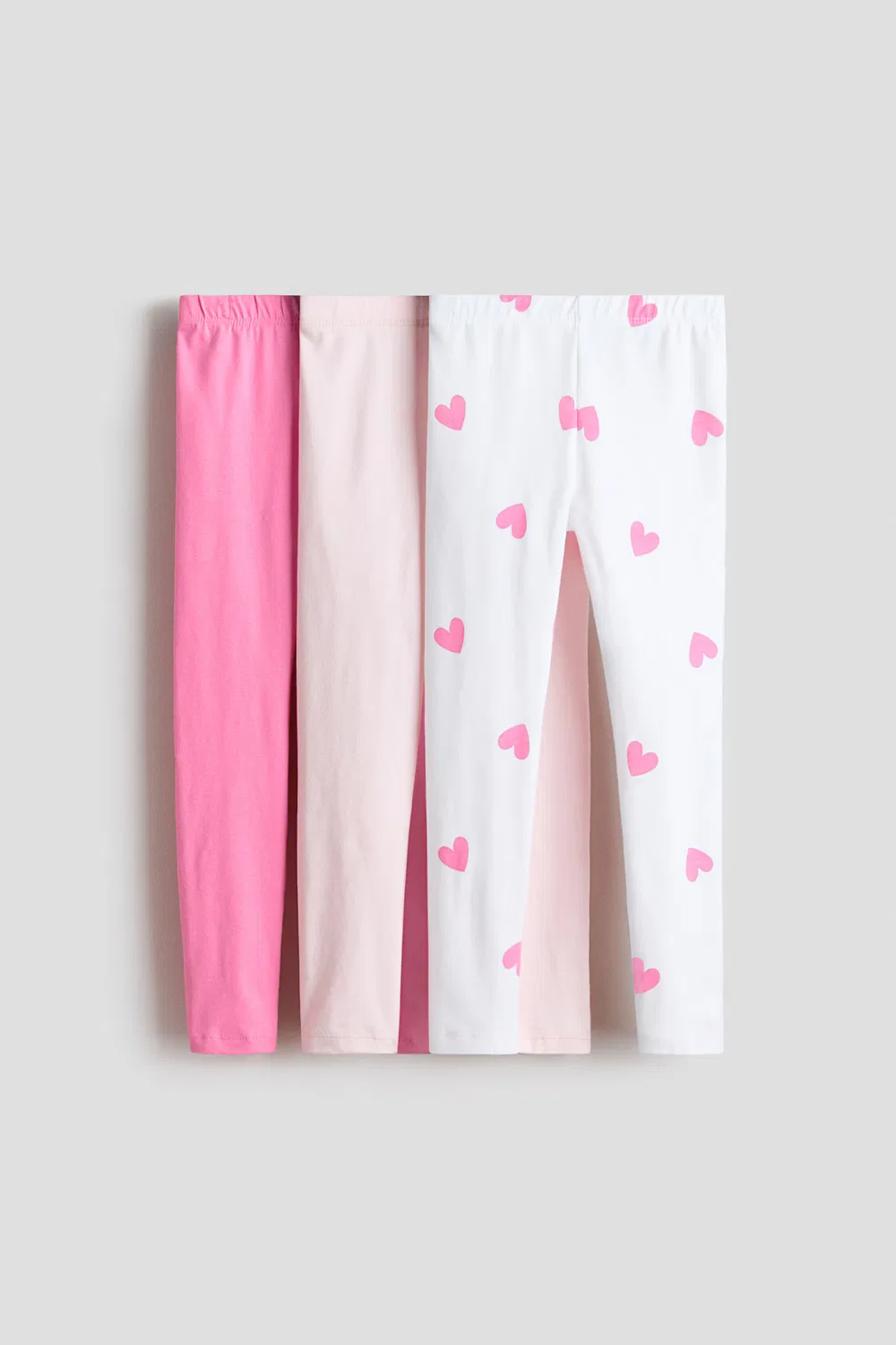 3 хлопковых леггинса в упаковке H&M, Rosa/Herzen