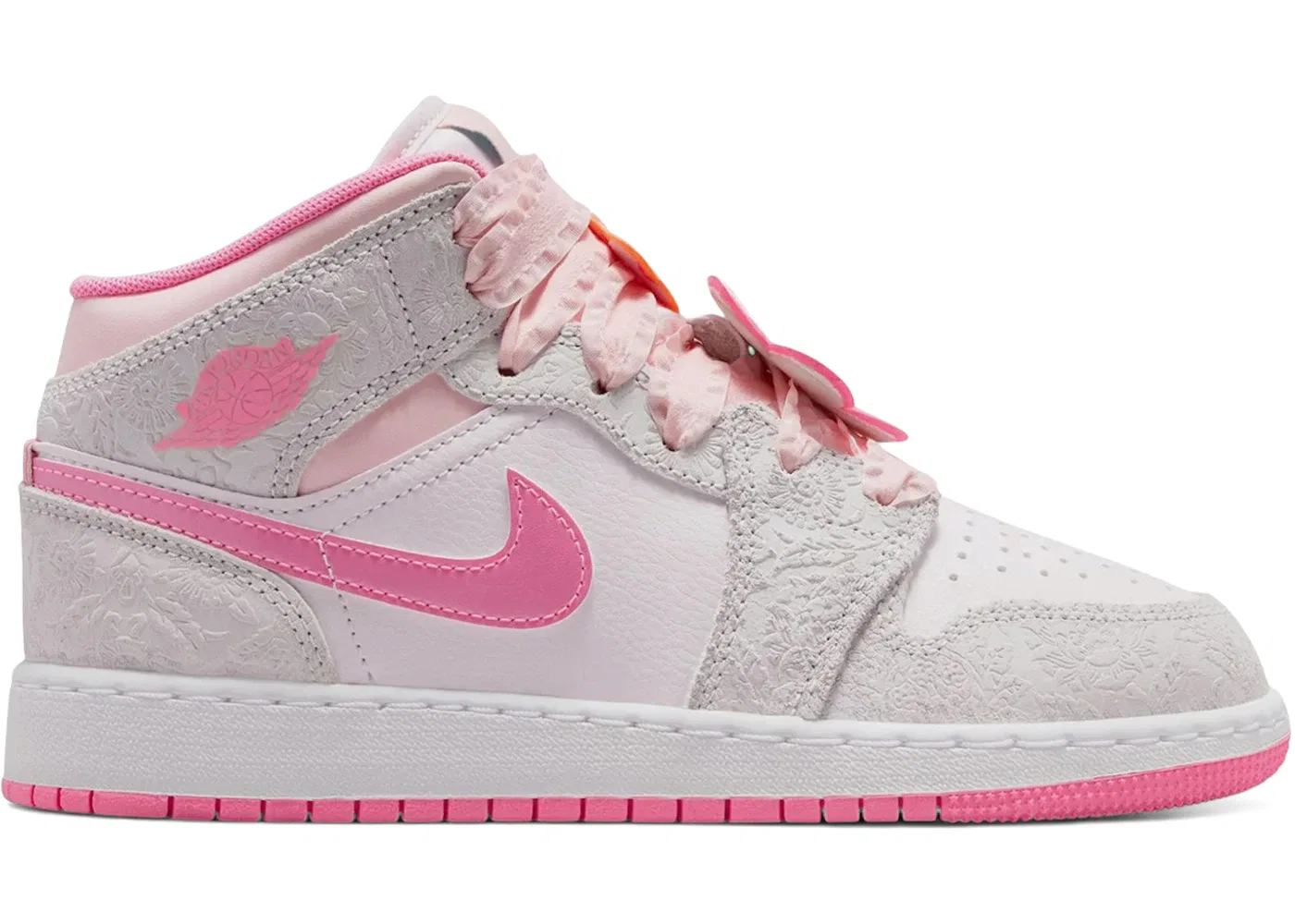 Детские кроссовки Lifestyle Jordan 1 Mid ALT SE Spring Flowers Jordan, Vast Grey/Sail/Pink Bloom/Pink Glow