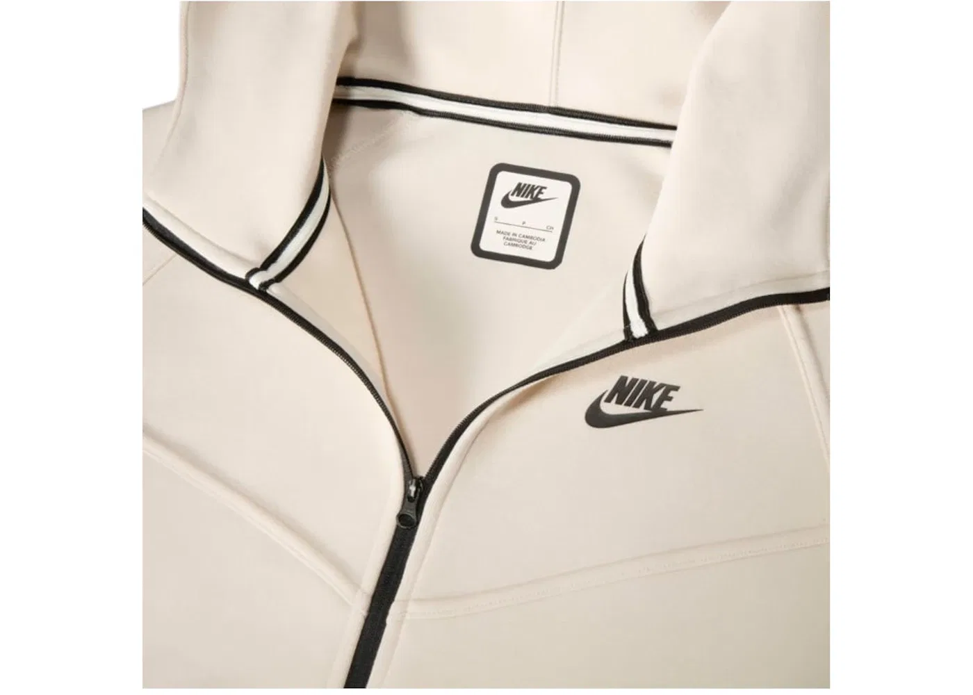 Женская худи Tech Fleece Windrunner с полной застежкой-молнией Nike, Light Orewood Brown — фото 2