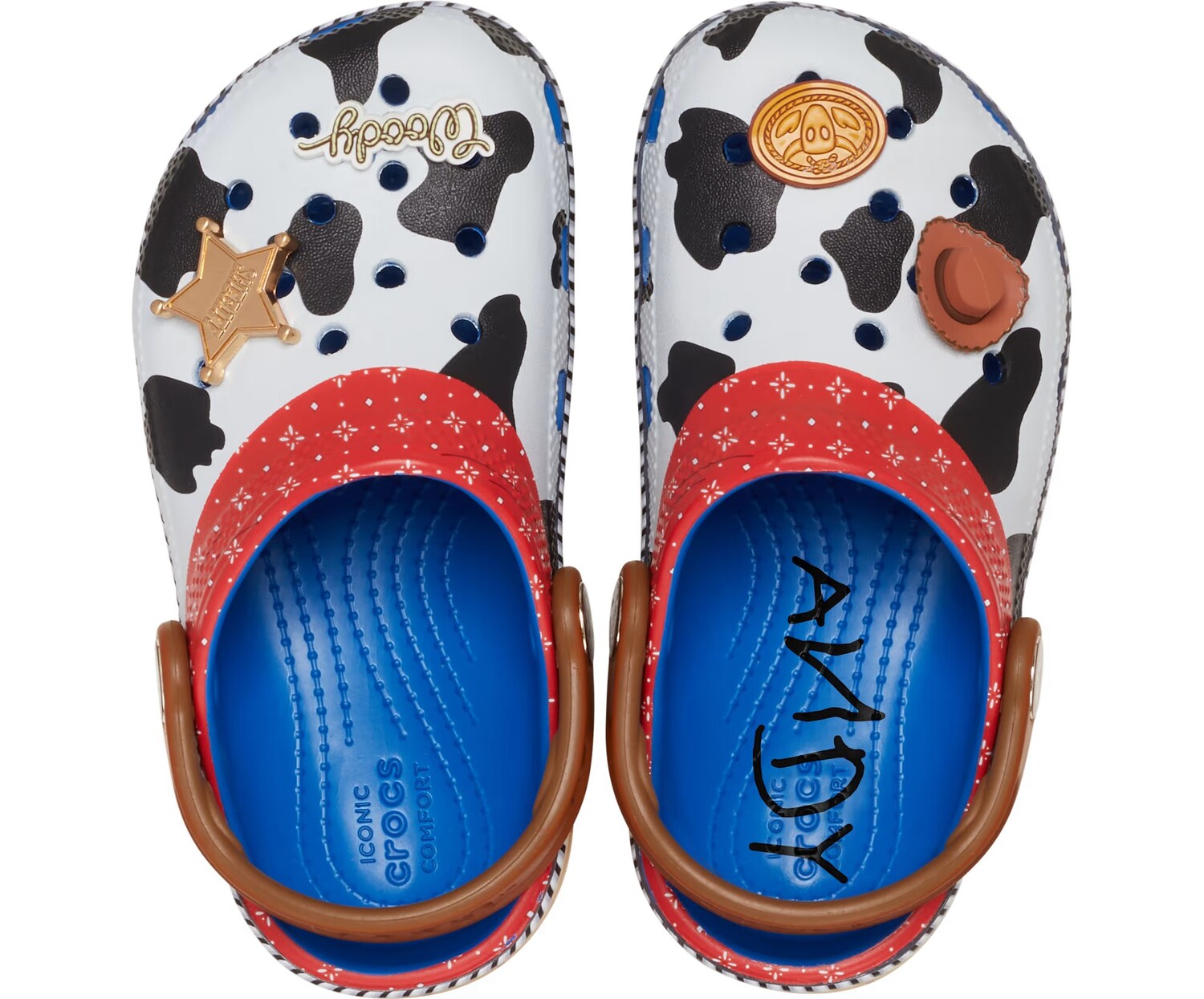 

Сабо для маленьких детей Crocs Classic x Toy Story 'Sheriff Woody', синий/коричневый