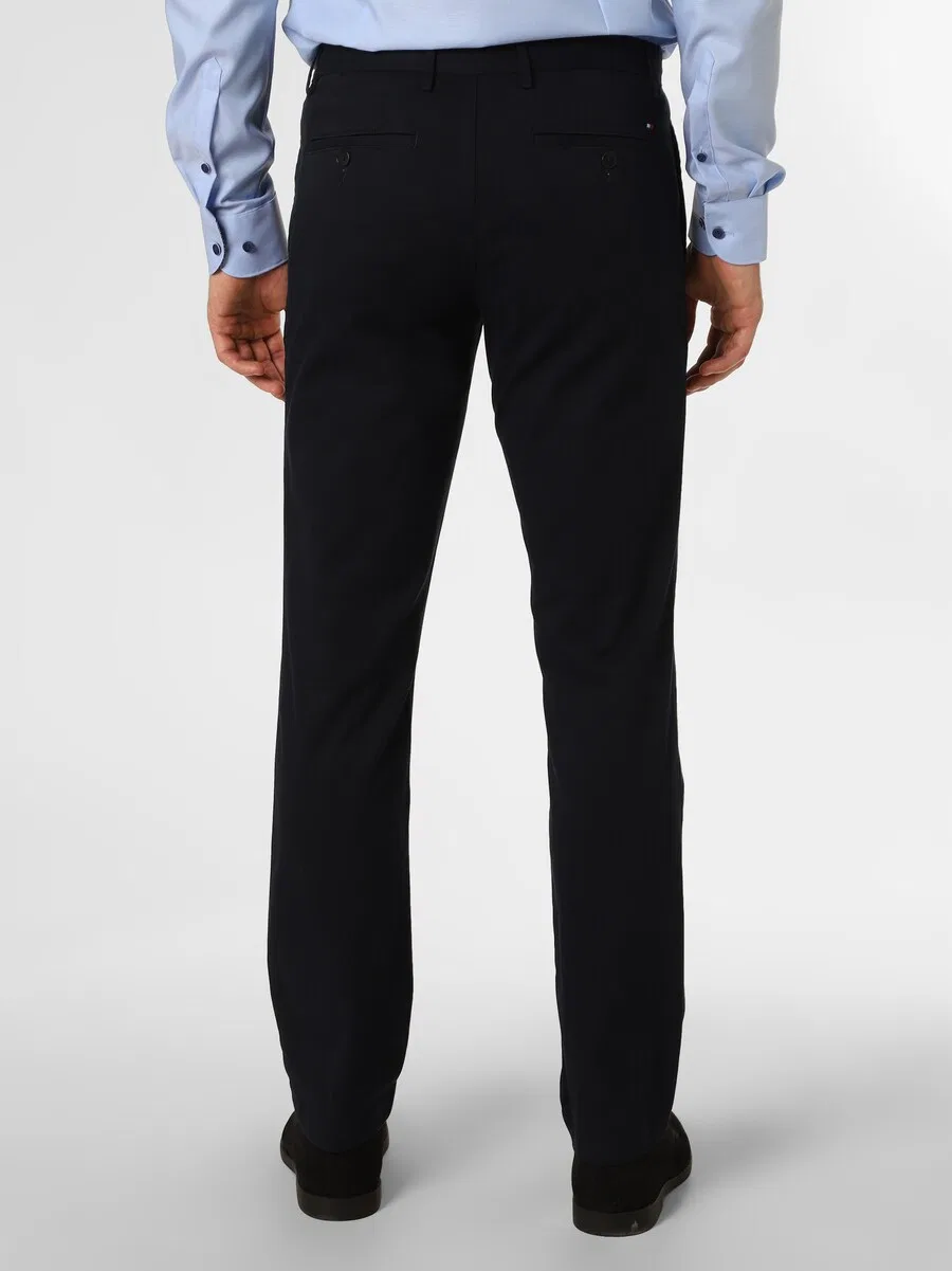 Брюки-чиносы TOMMY HILFIGER Regular Chino Pants '1985 Denton' темно-синего цвета — фото 3