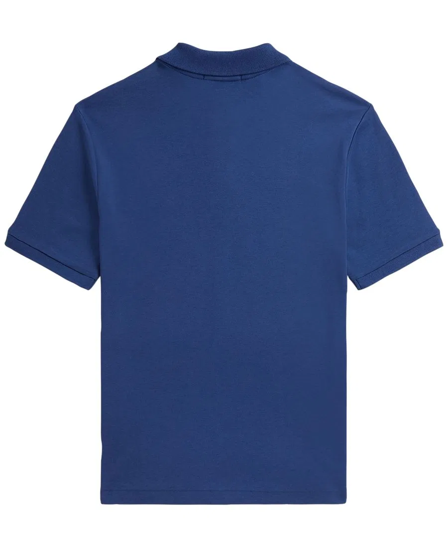Поло из мягкого хлопка для мальчиков 8-20 лет Polo Ralph Lauren, Dusty Azure — фото 2