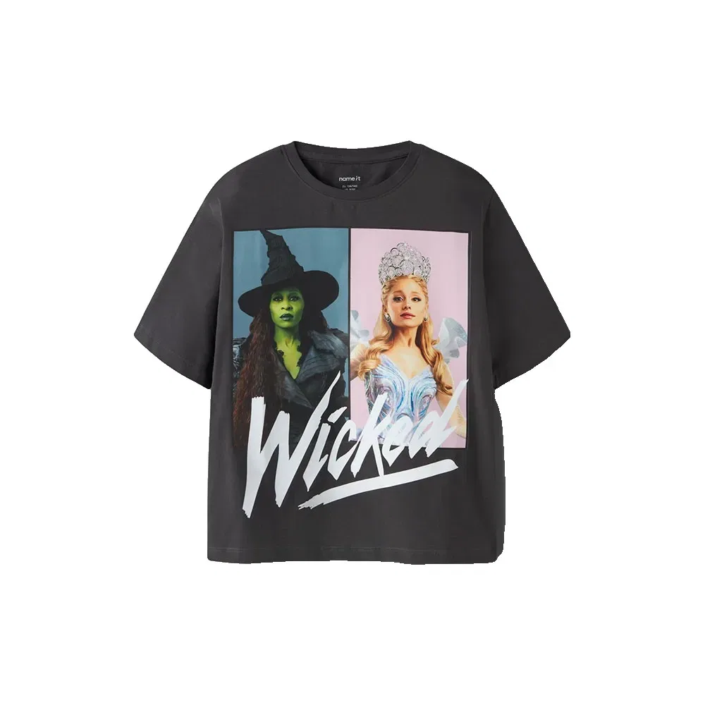 Футболка с коротким рукавом Name It Nori Wicked Regular, черный