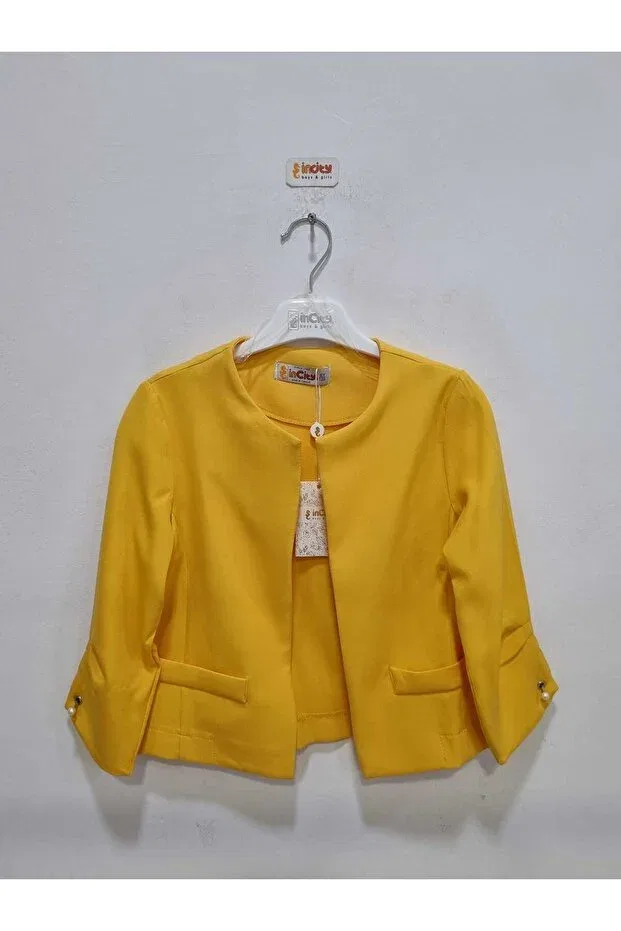 Детский пиджак для девочек с принтом Basics Incity, Yellow