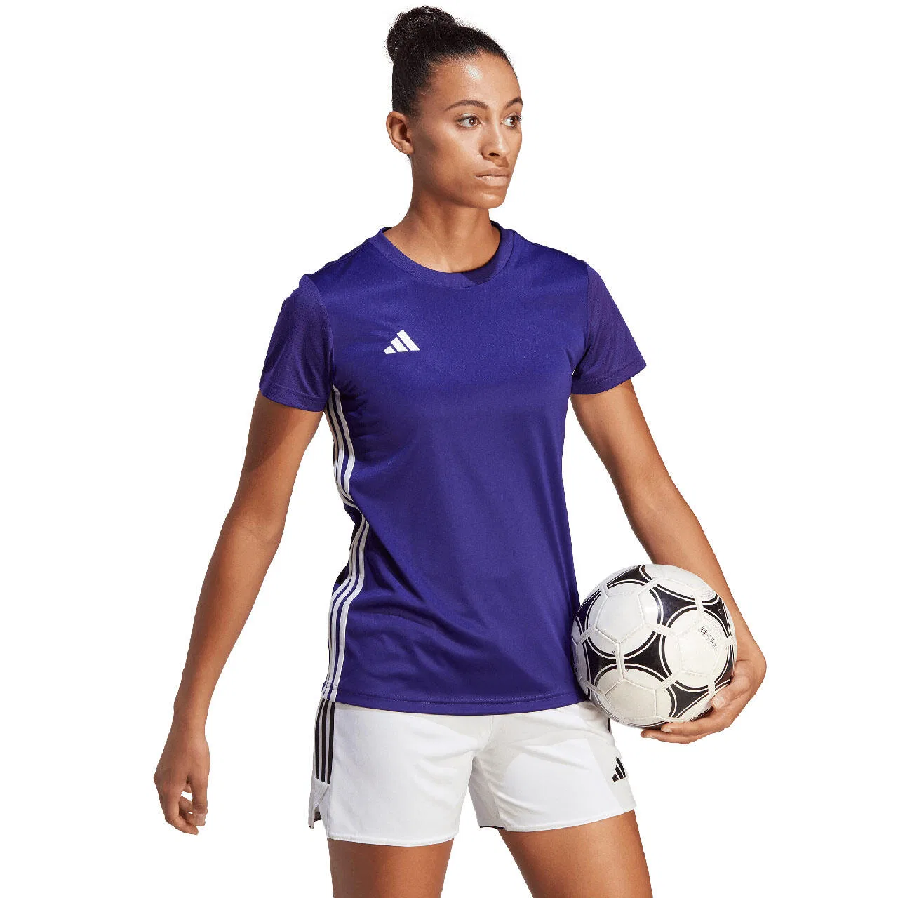 Женская футболка с сетчатыми рукавами Tabela 23 Adidas, Konigliches Lila Weiss Violett — фото 3