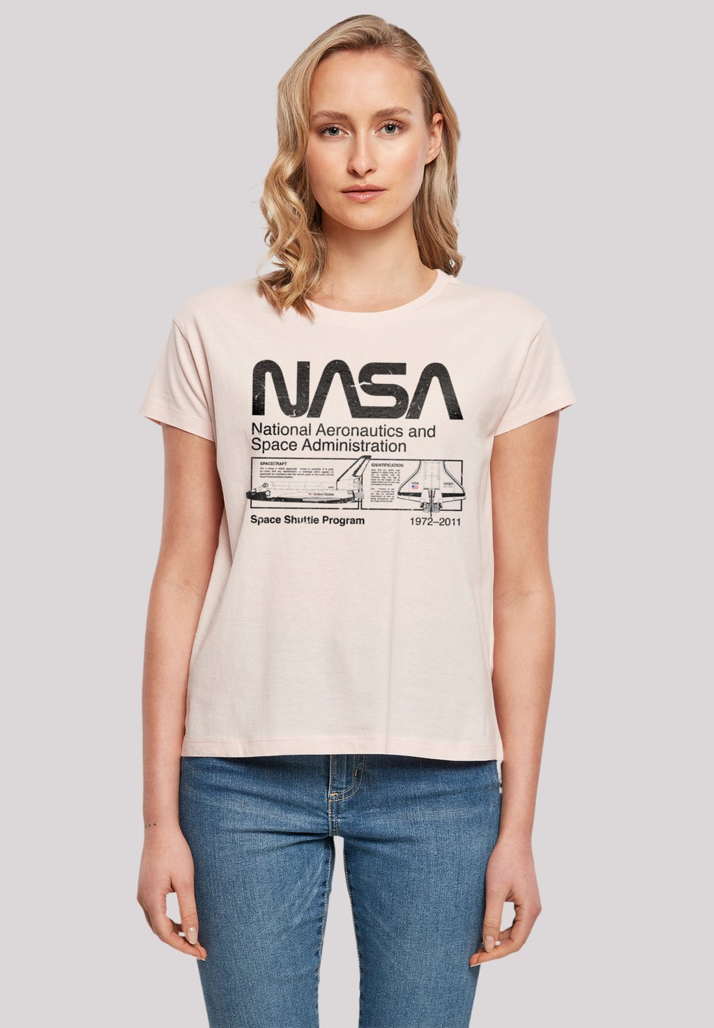

Футболка с принтом CLASSIC SPACE SHUTTLE F4NT4STIC, розовый