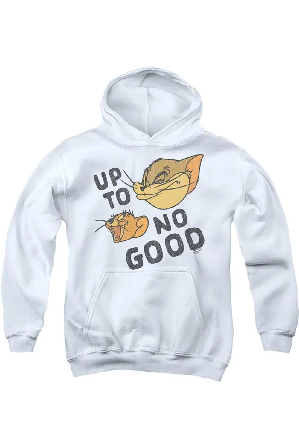 Детское худи с капюшоном Tom And Jerry Cat And Mouse Nope Gildan, White
