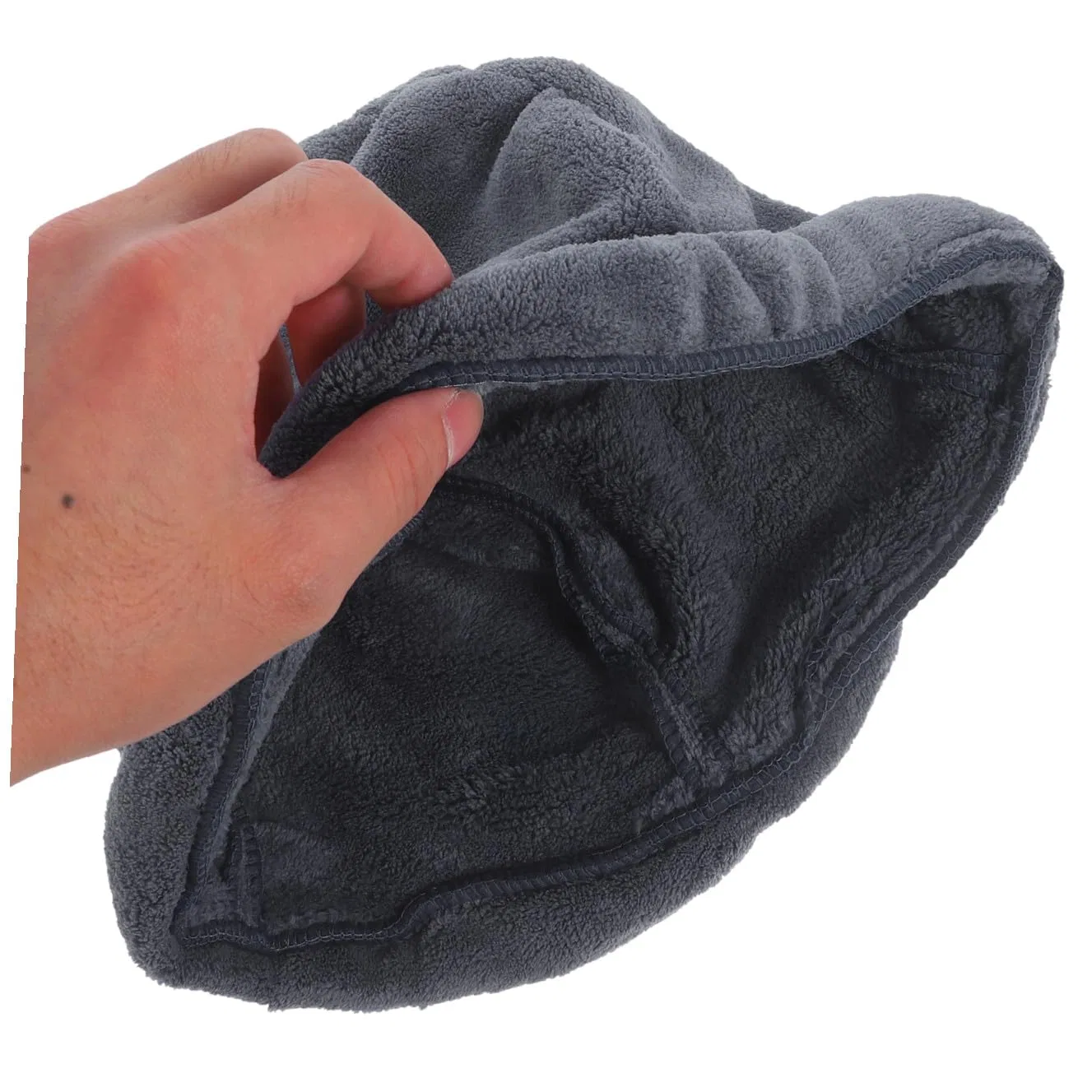 Шапочка для душа Sauna Hat из флиса, 2 шт, HAPINARY, 32x25x4 см, синий — фото 4