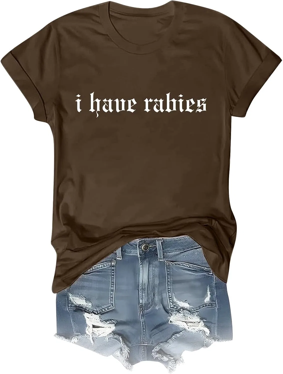 Футболка с принтом I Have Rabies, Brown