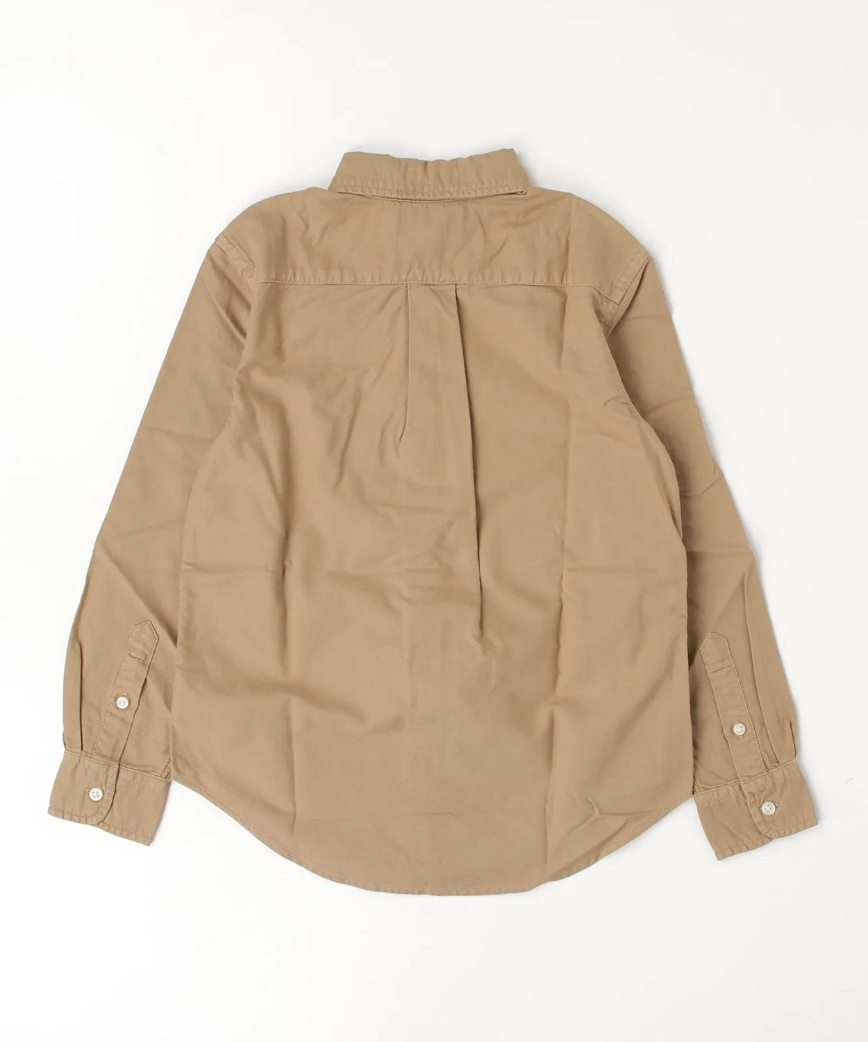 Детская рубашка с длинным рукавом оксфорд, модель Garment Dyed Oxford POLO RALPH LAUREN CHILDRENSWEAR, Коричневый — фото 4