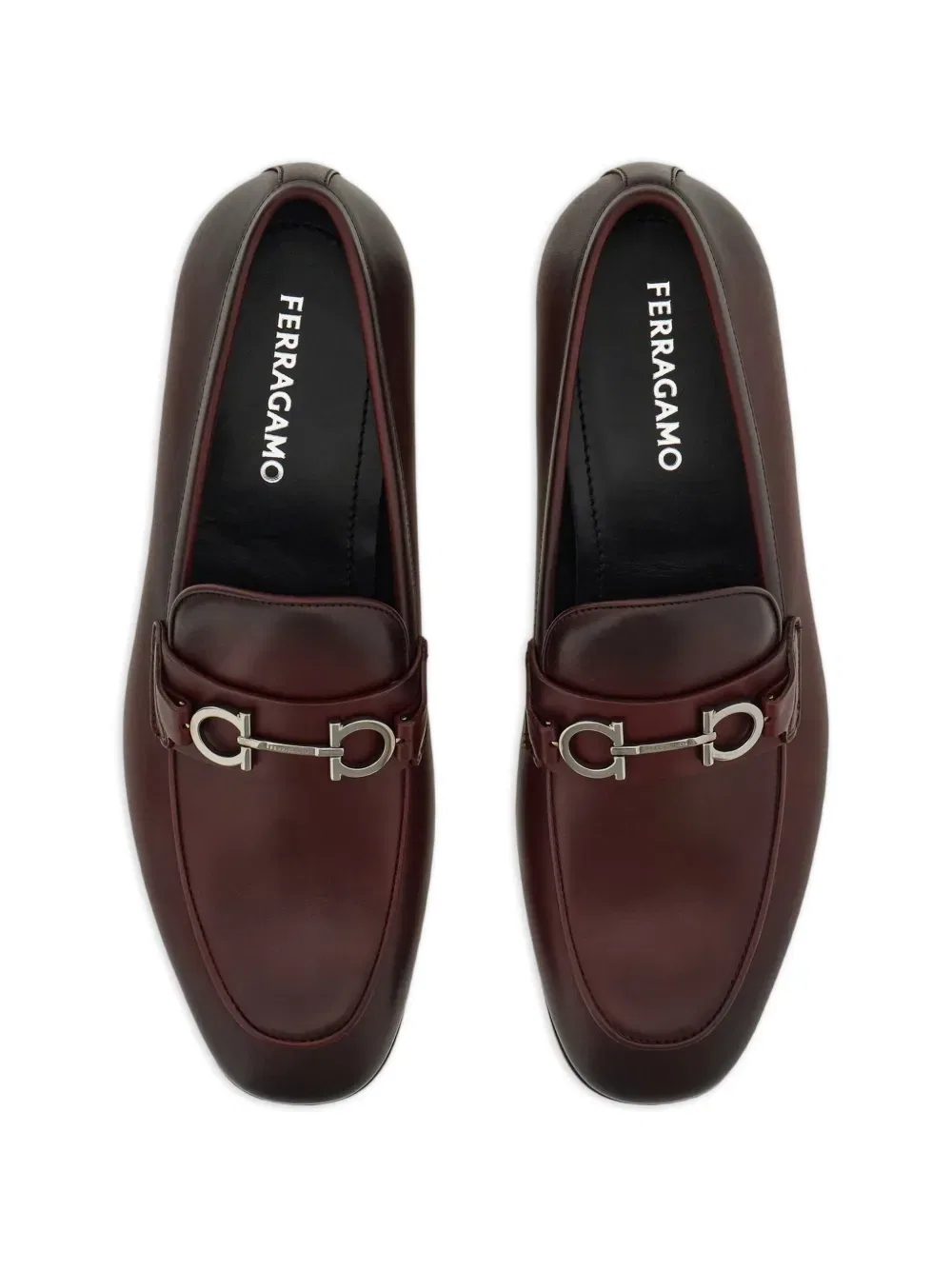 Лоферы с деталями Gancini Ferragamo, коричневый — фото 4