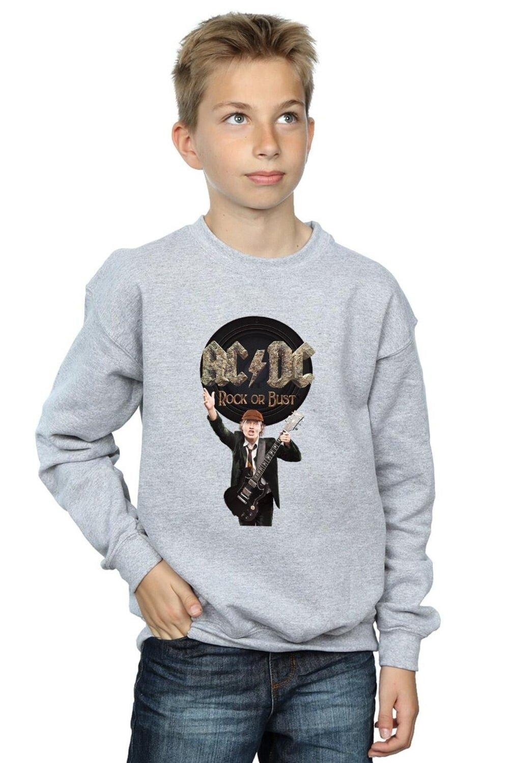 

Толстовка Rock Or Bust Angus Young AC/DC, серый