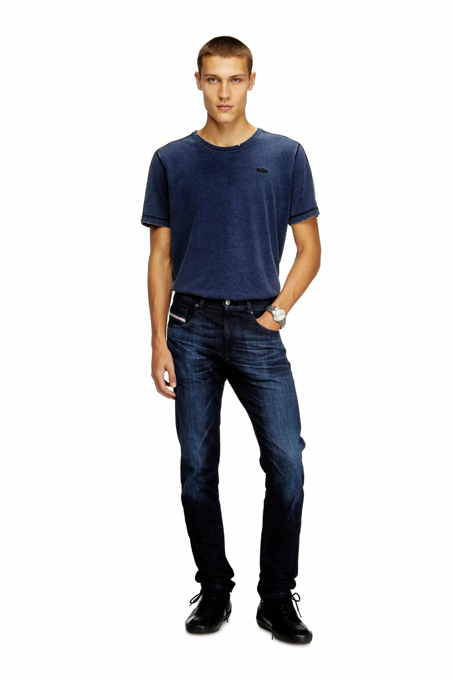 Мужские джинсовые брюки 2019 D-STRUKT L.30 Diesel, Indigo Blue — фото 4