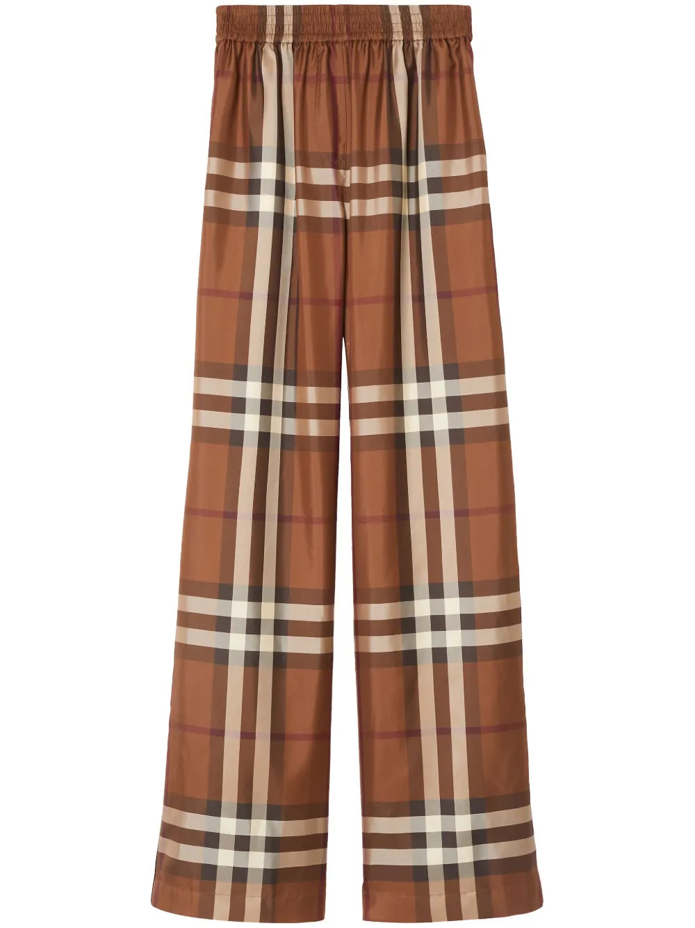 

Шелковые брюки Alex в клетку Vintage Check BURBERRY, коричневый
