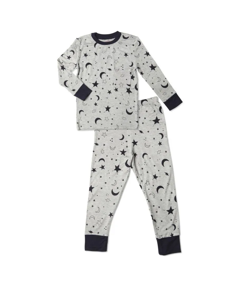 Детская пижама Emerson с длинными рукавами, облегающая, из двух частей Everly Grey, Twinkle Night