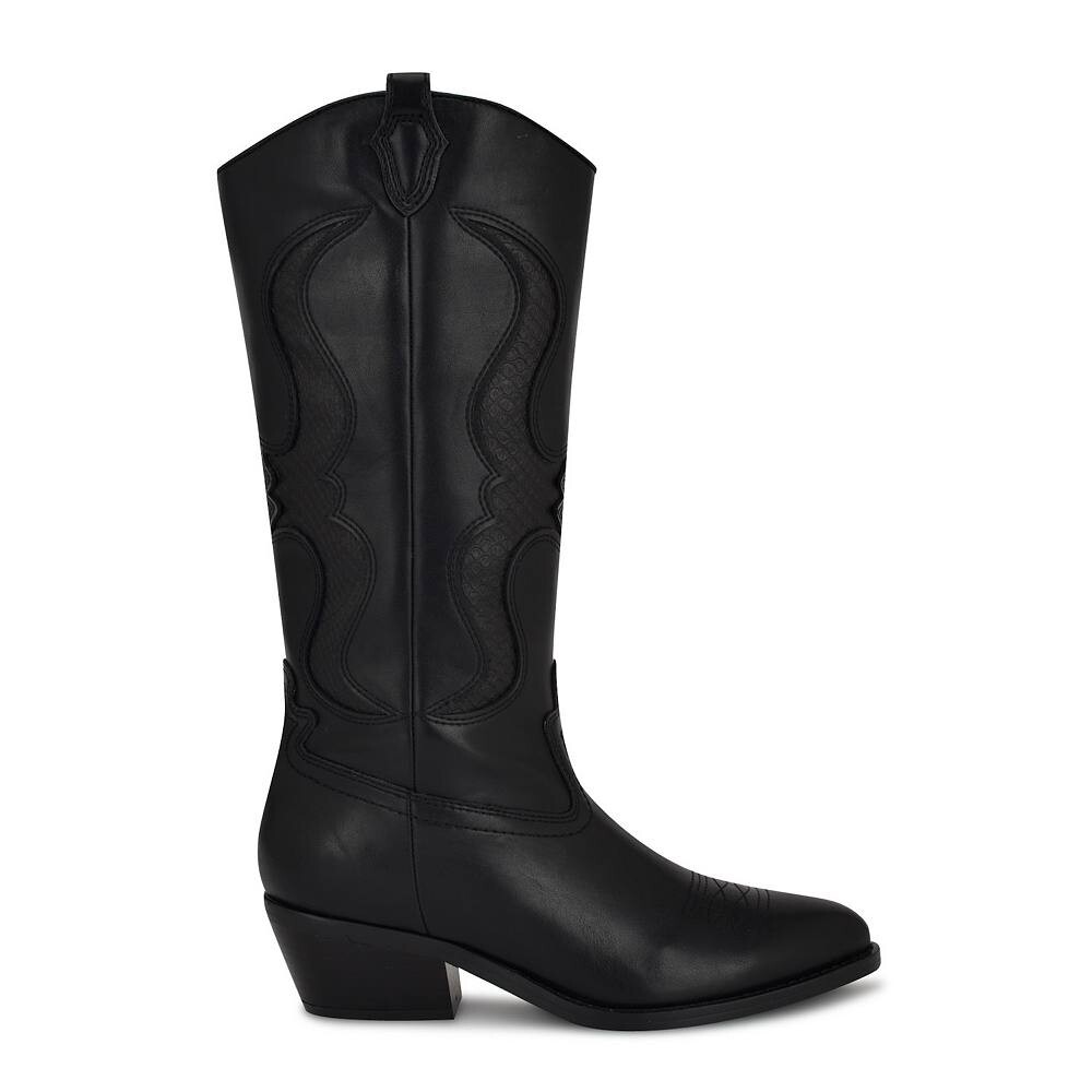 Женские повседневные ботинки в стиле вестерн Nine West Cwyft, цвет Black Cream Multi — фото 2