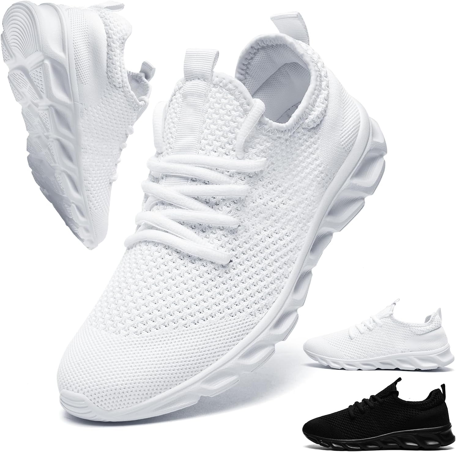 

Мужские кроссовки для бега, ходьбы, тенниса, слипоны для занятий в спортзале, легкие повседневные спортивные обувь Gdeklo, F White