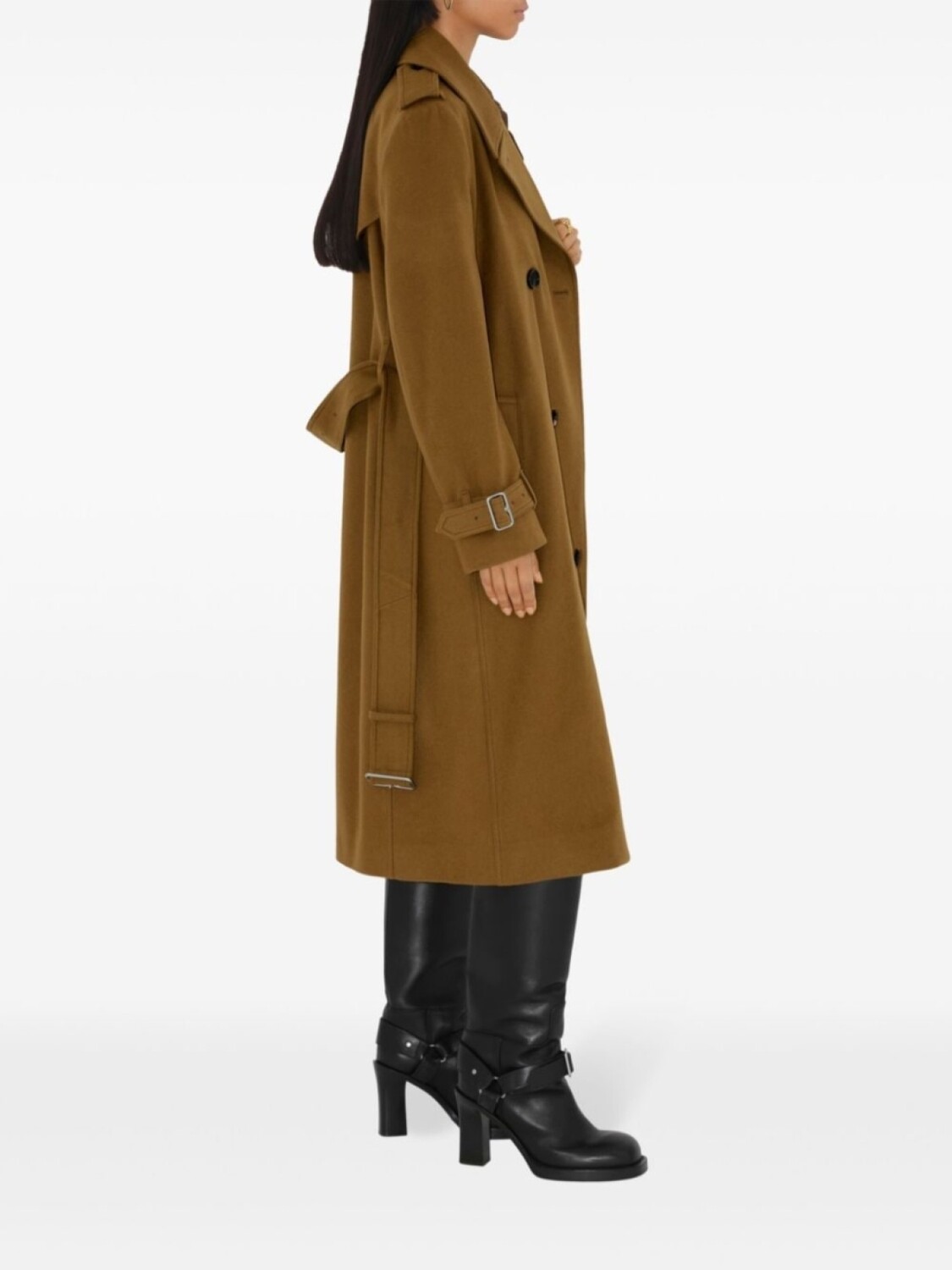 Тренчкот Burberry, женский, коричневый — фото 3