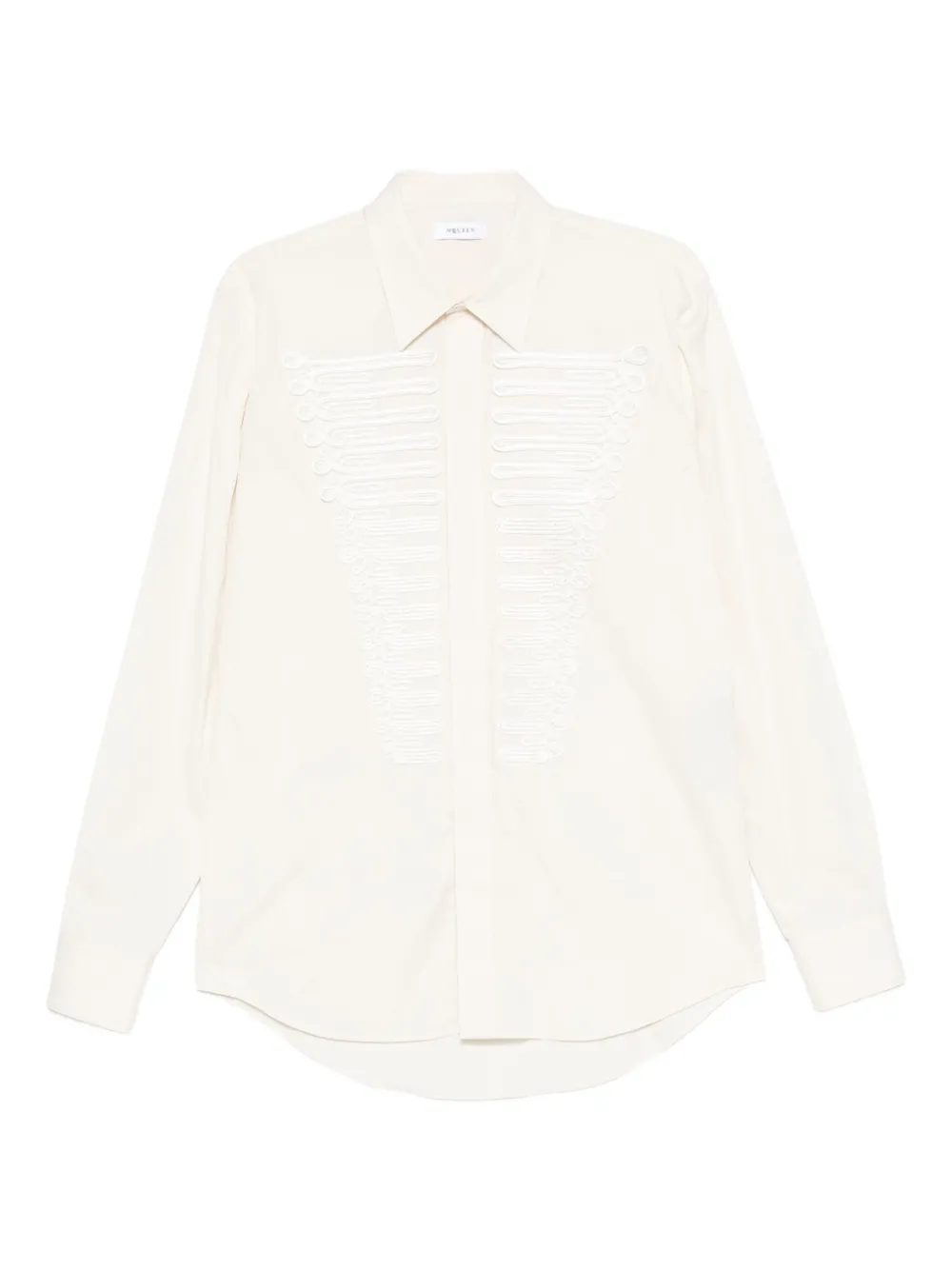 

Вышитая рубашка Alexander McQueen, белый