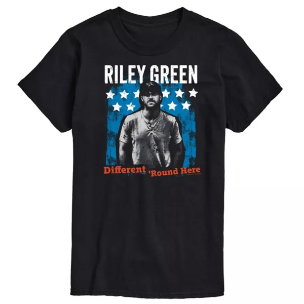 

Мужская футболка Riley Green с принтом "Здесь всё по-другому" Licensed Character, черный