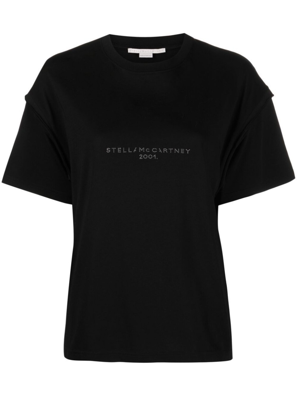 

Stella McCartney футболка с пайетками и логотипом, черный