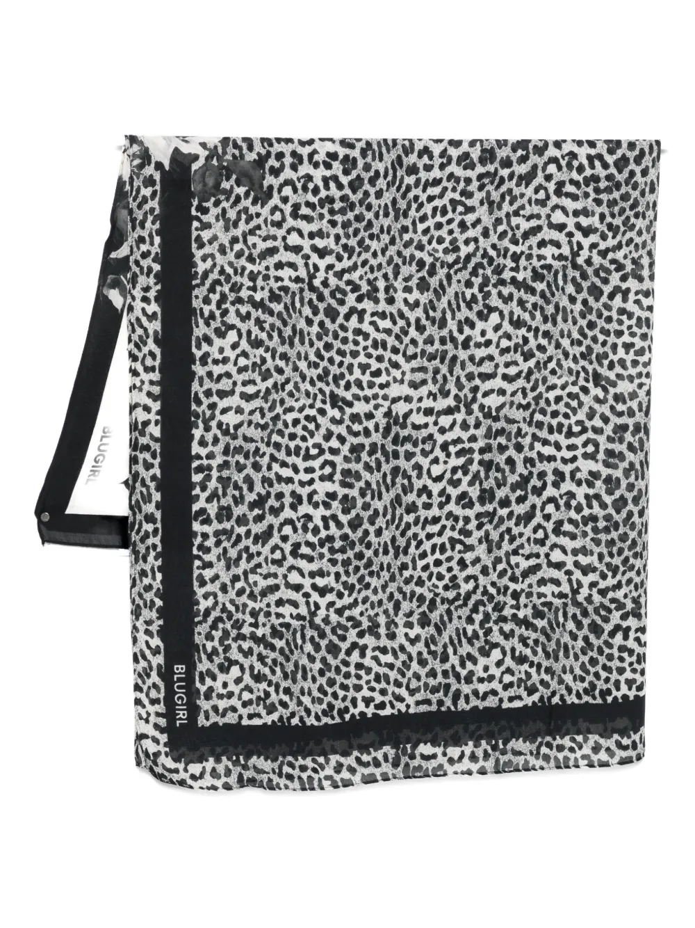 

Шарф с анималистичным принтом Blugirl, черный