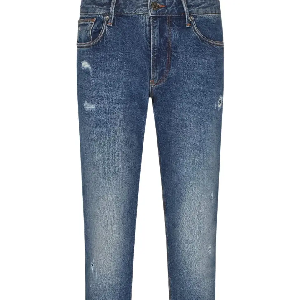 Джинсы J06 Slim fit Ripped EMPORIO ARMANI, синий — фото 3