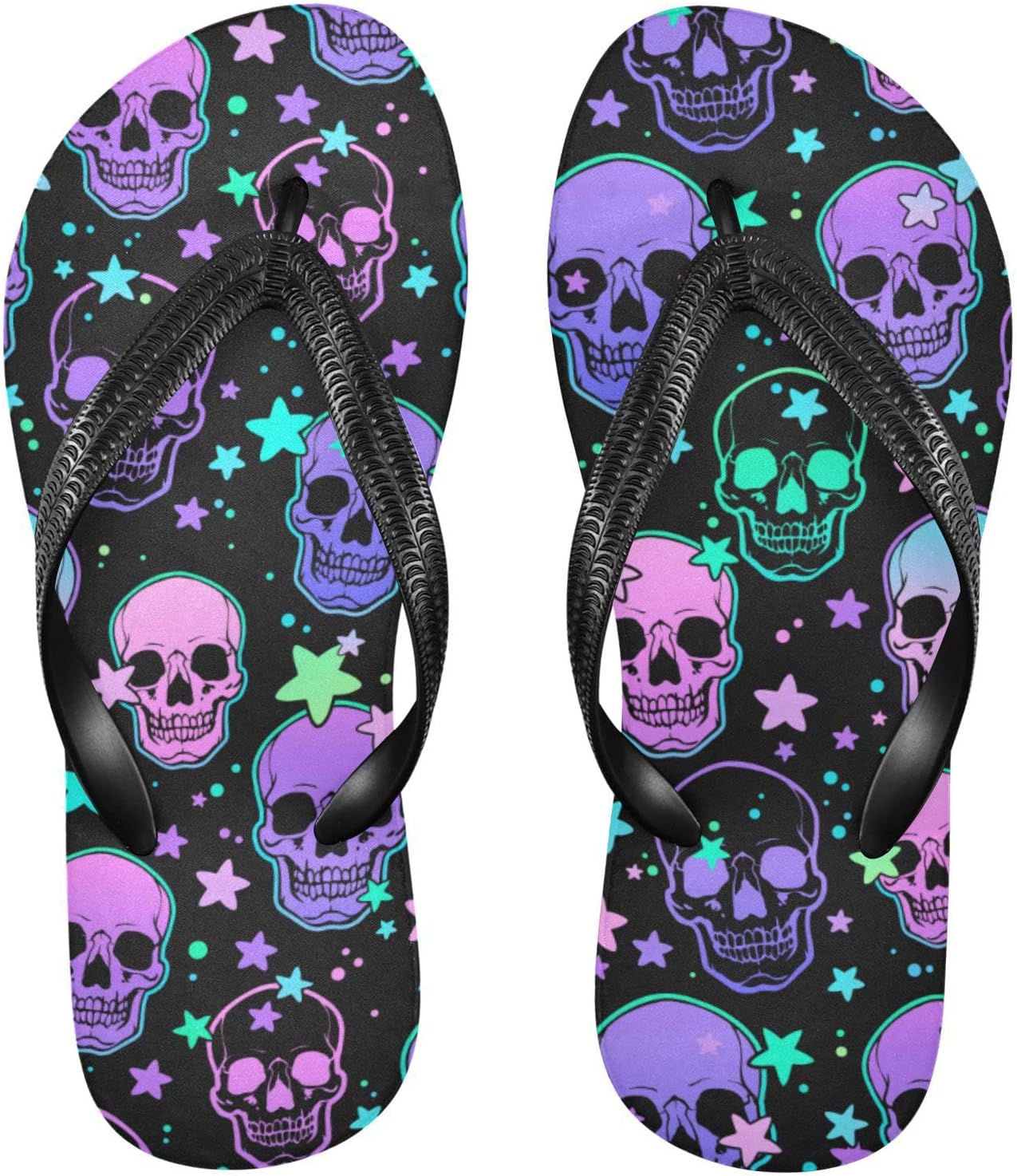 

Сланцы MNSRUU для женщин и мужчин с черепами, готические сандалии, шлепанцы для душа и пляжа, размеры-XXL, Skull 12