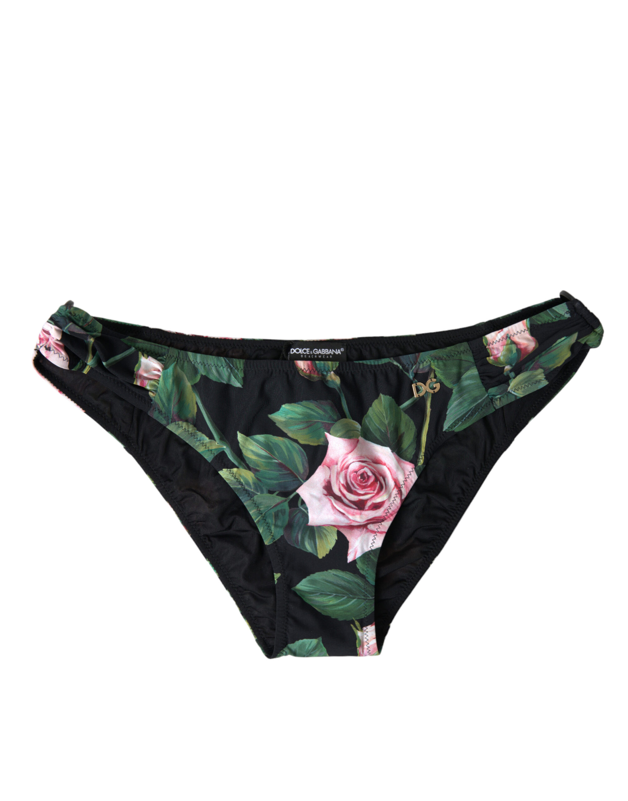 

Шикарный плавки бикини с цветочным принтом Dolce & Gabbana, черный