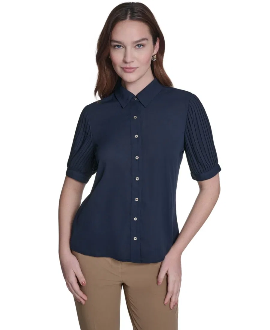 Женская блузка с воротником Tommy Hilfiger, цвет Midnight